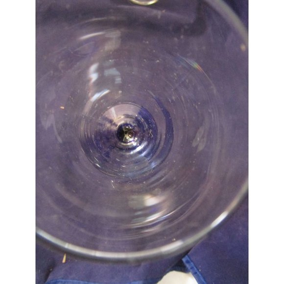 Cristal D'Arques Neptune Champagne Glass A Pair Cobalt Blue Stem Retired EUC - Picture 12 of 12